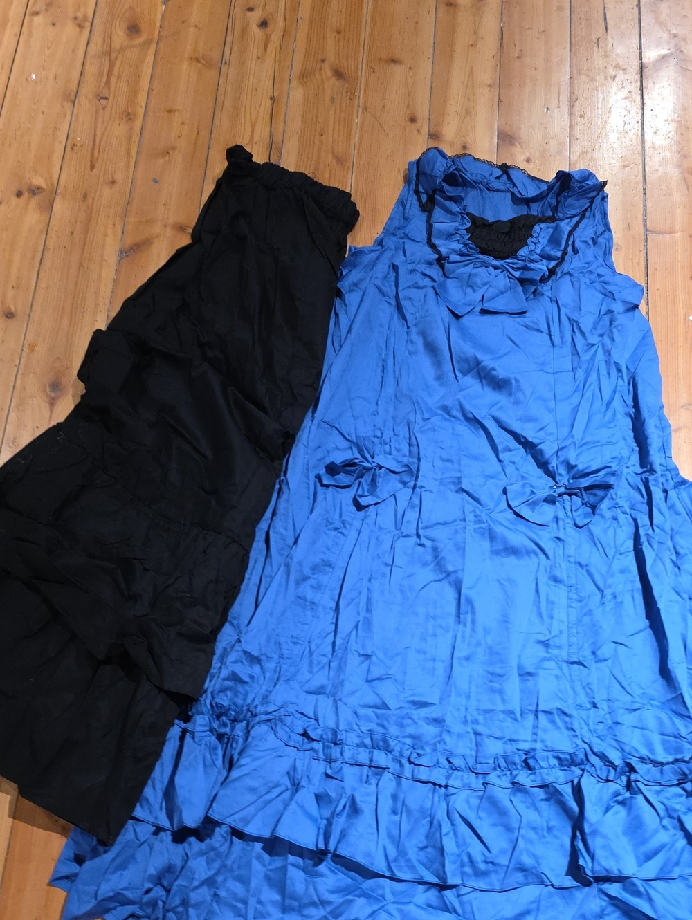 Blue Ruffle Sleeveless Dress - Women